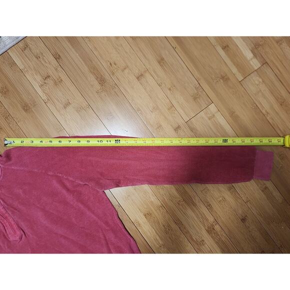 Johnnie O Sweater Mens Sz Medium Knit Long Sleeve 1/4 Zip Salmon Pink Golf Beach - Picture 6 of 9